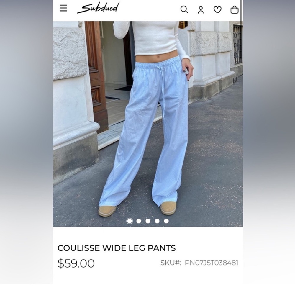 Subdued striped pants